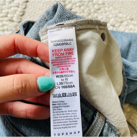 Topshop Distressed High Rise Mom Jean - Picture 9 of 10